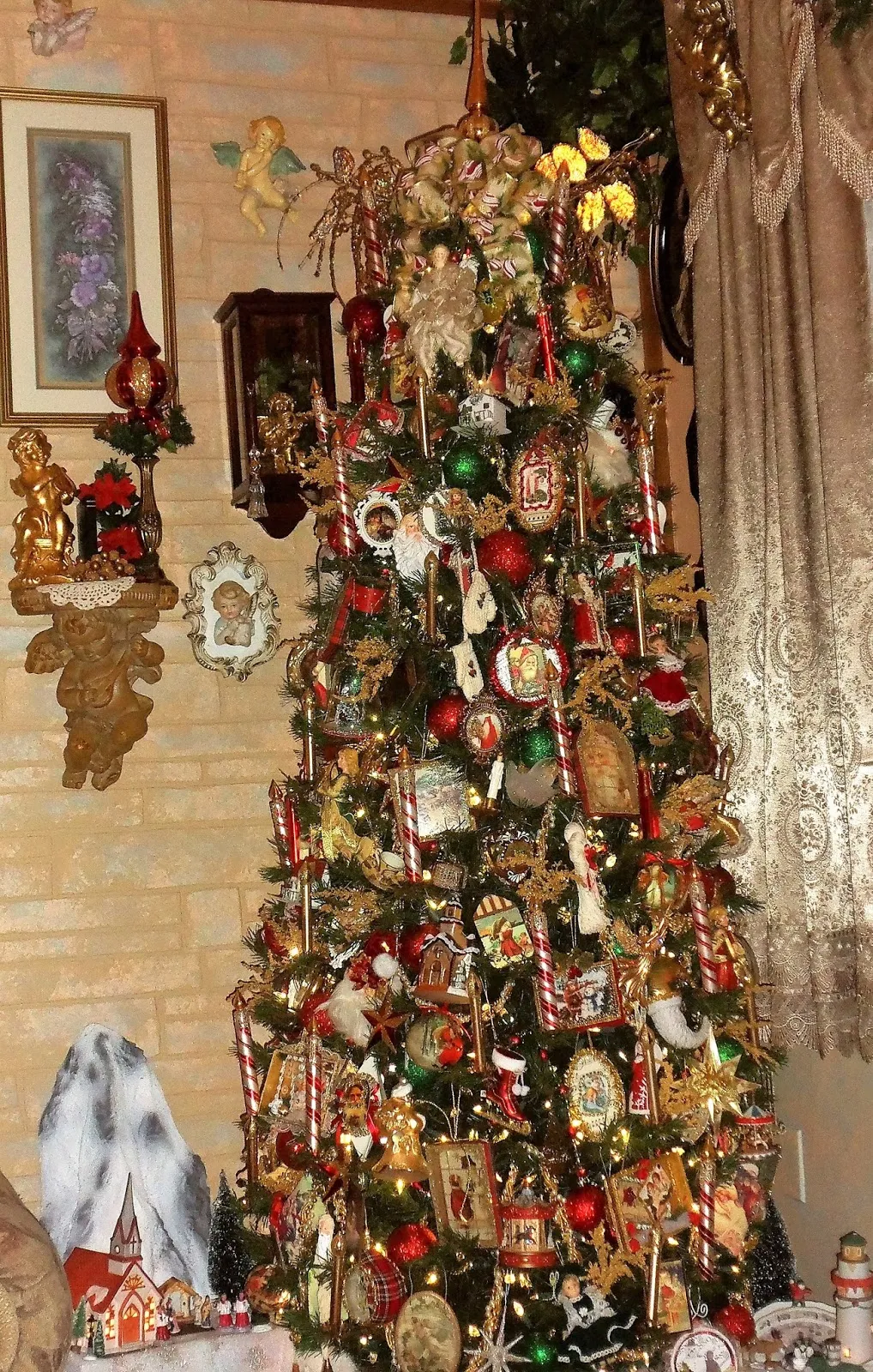 A DEBBIE-DABBLE CHRISTMAS: A Victorian Style Christmas Tree and Village,  Christmas Home Tour, 2017