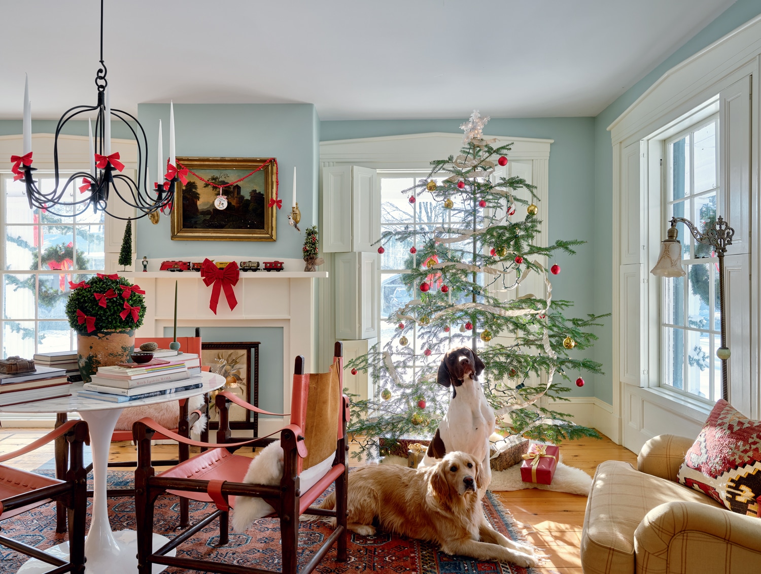 A Historic Greek Revival in Maine Decks the Halls With Cozy Christmas Charm