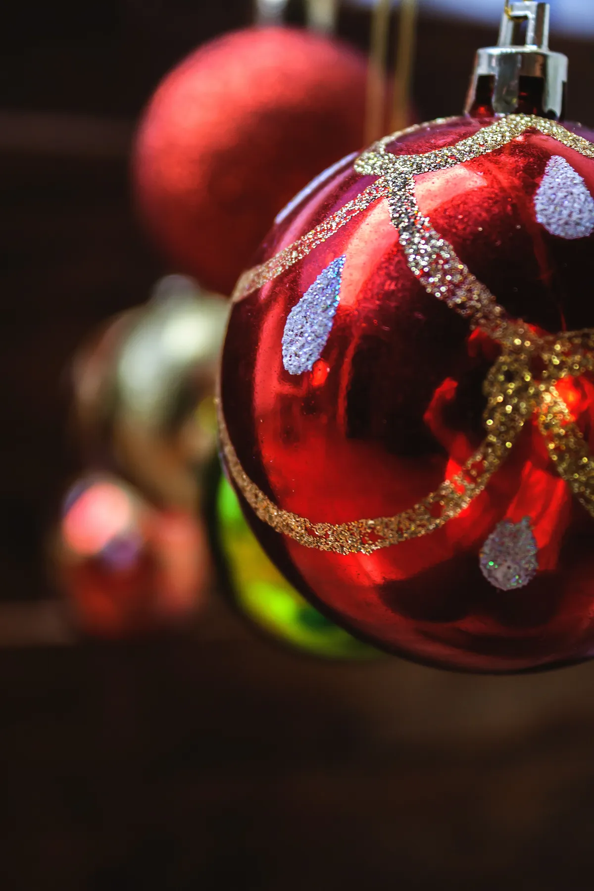 A Macro Photo of a Red Christmas Ball · Free Stock Photo
