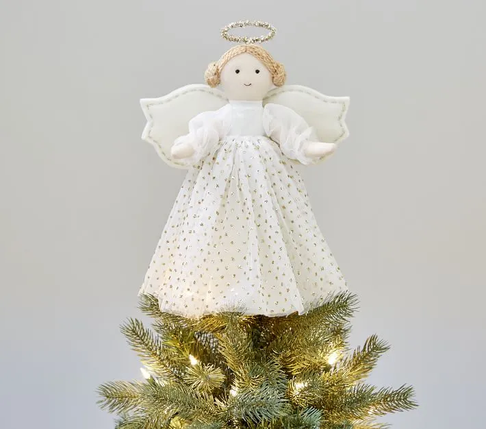 Angel Tree Topper Christmas Angel Light Lighted Fiber Optic Angel Christmas  Tree Topper 12' Blue And