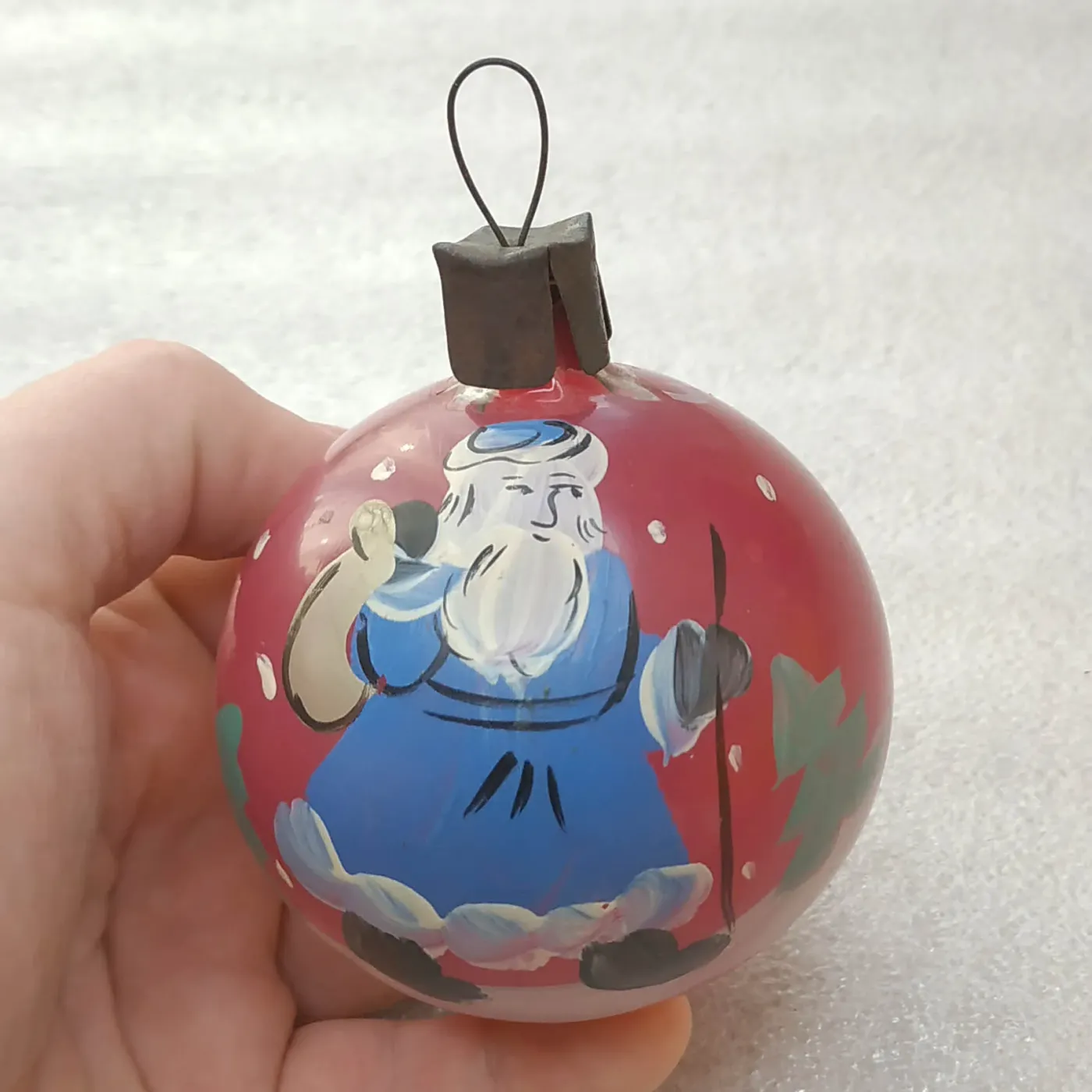 Antique Vintage Glass Christmas Ornament Tree Decor Ball Santa Claus –  Eugene's Vintage Christmas Ornaments