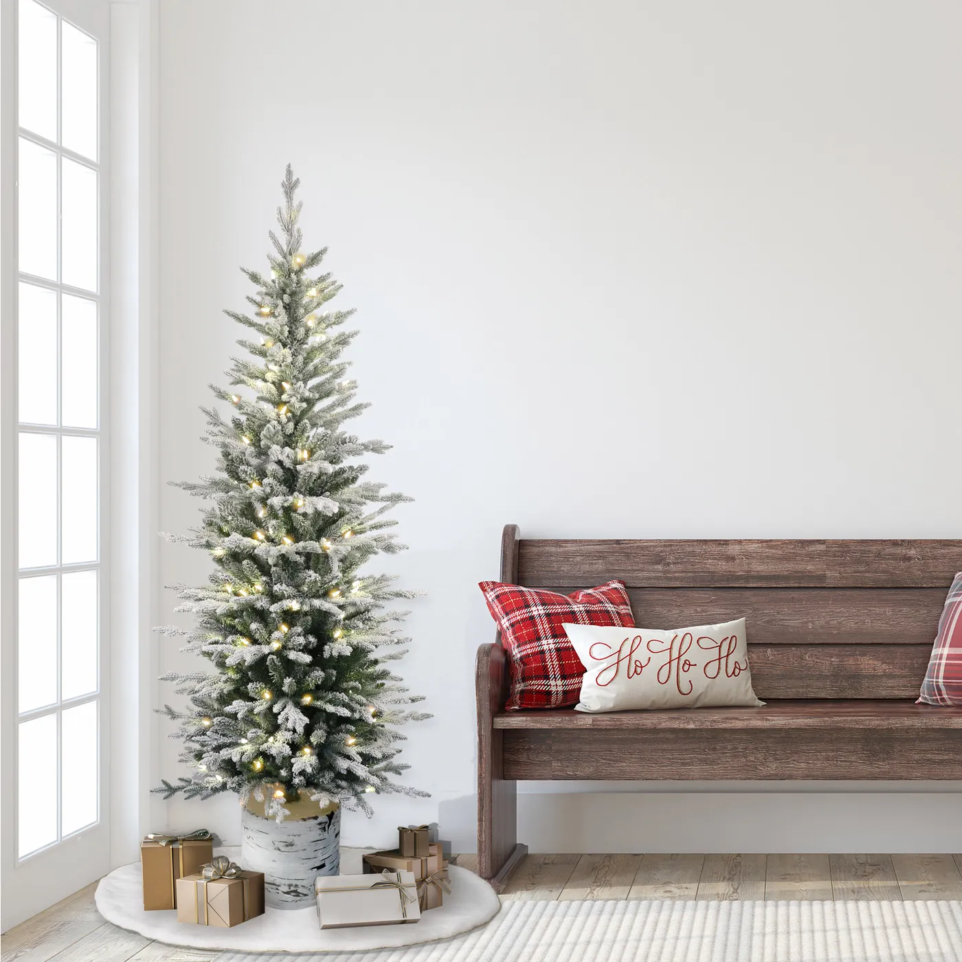 Arctic Fir 3 / Warm White LED / Flocked