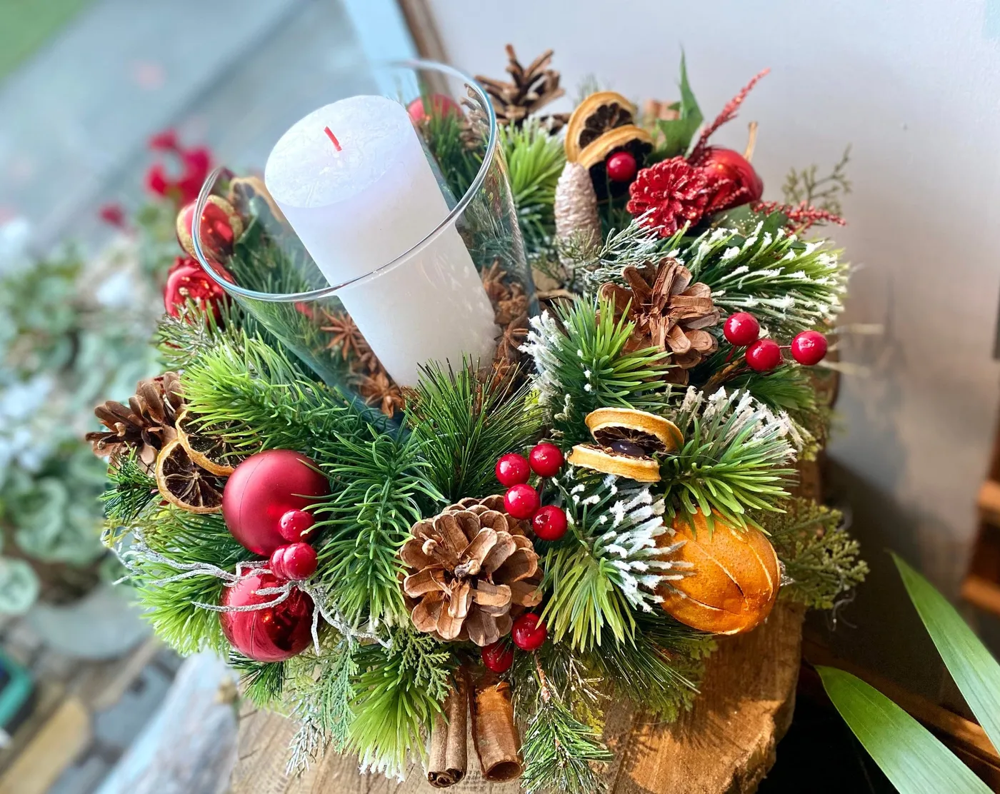 Artificial Christmas Table Centrepiece Displays | Strelitzia's Florist & Irish Craft Shop