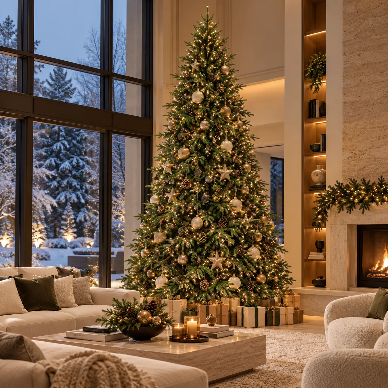 Artificial Christmas Tree Grand Crimson Outdoor LED | OJA Home&Decor