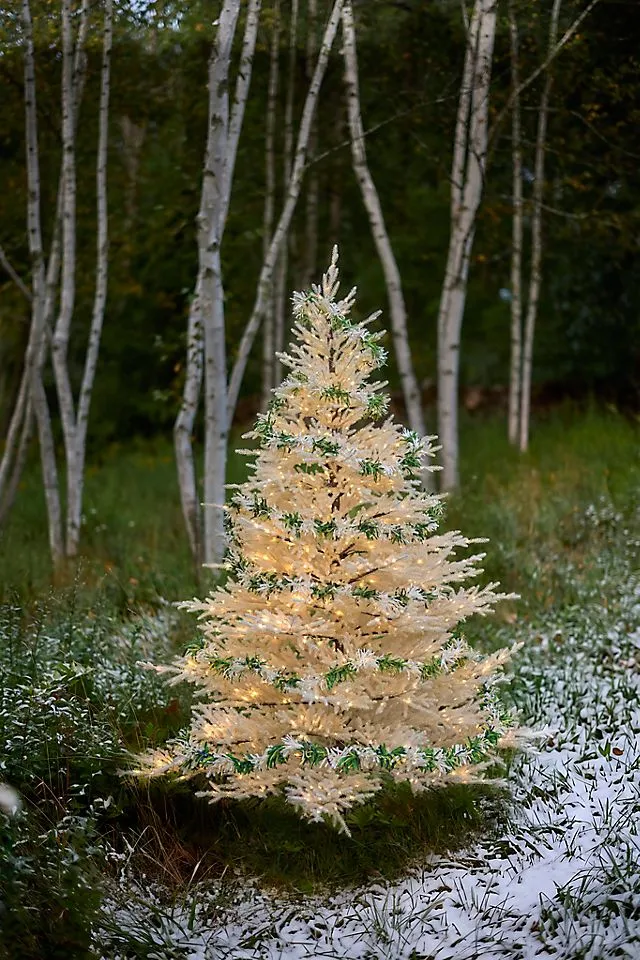 Artificial Pre-Lit Bleached Norway Spruce, 7.5' | Terrain