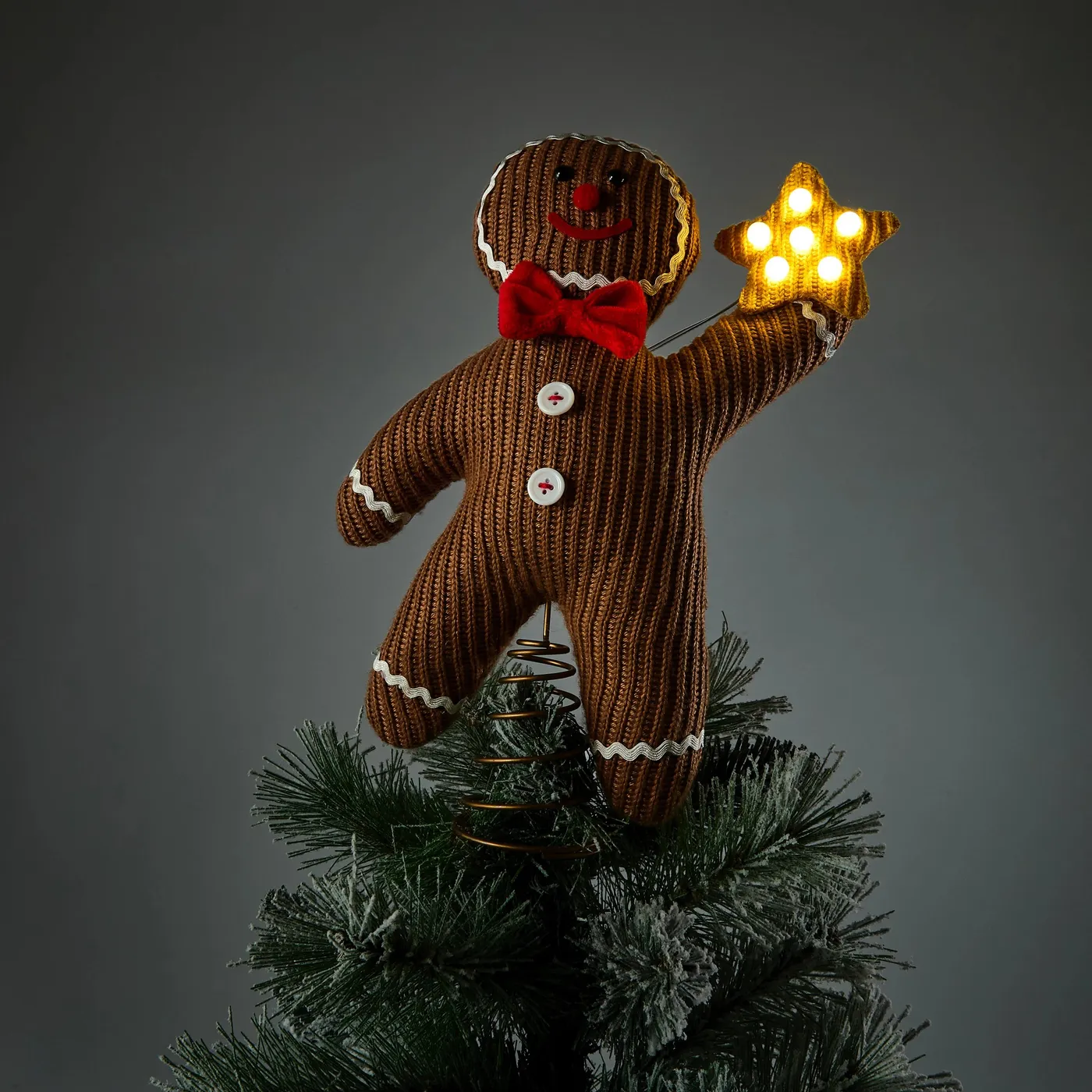 Battery Operated LED Light Up Gingerbread Tree Topper - Kmart NZ