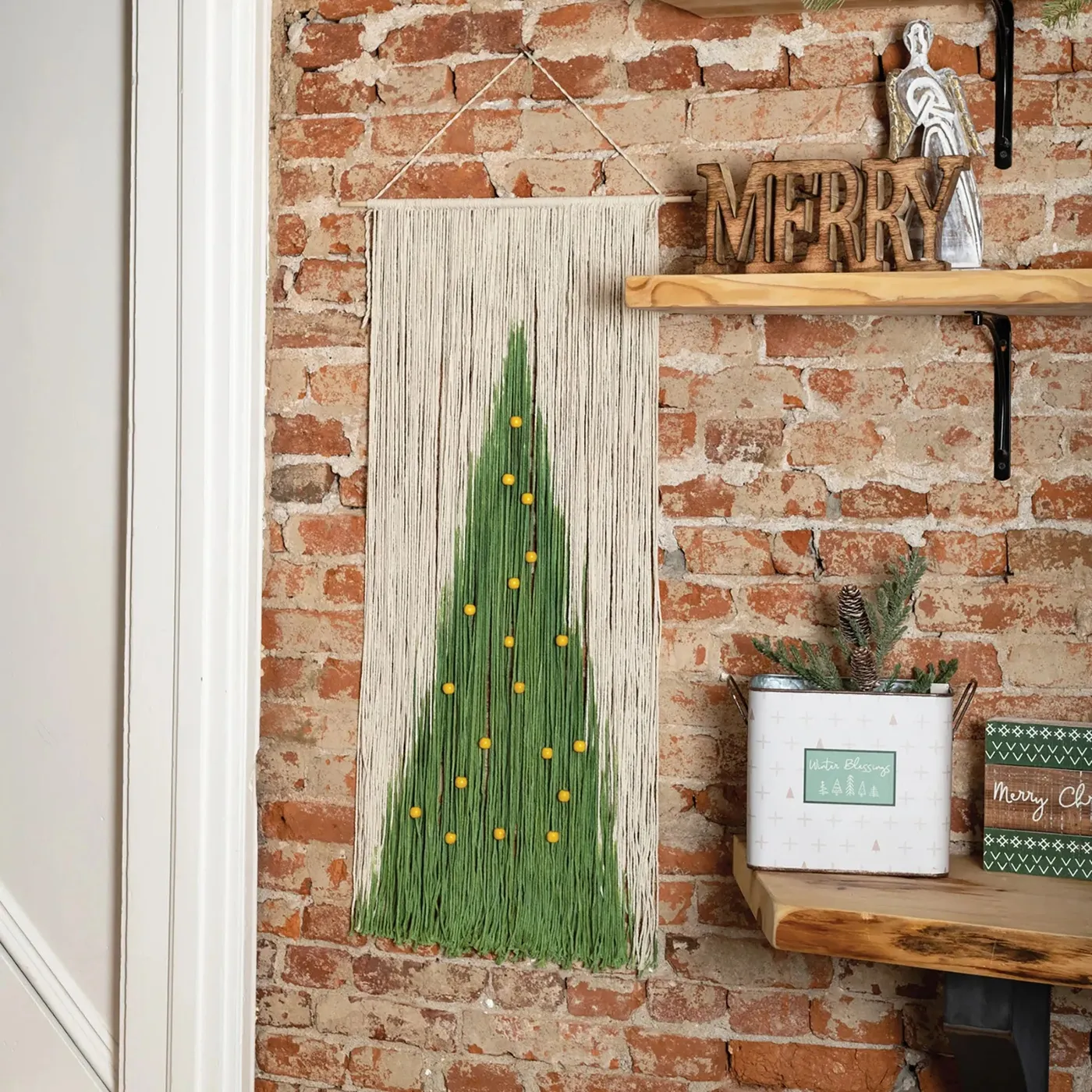 Beaded Christmas Tree Wall Hanging Thread Decor – Shop Daisy Lane