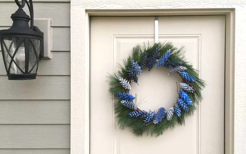 Blue Pine Cone Wreath Tutorial: Unique Christmas Wreath