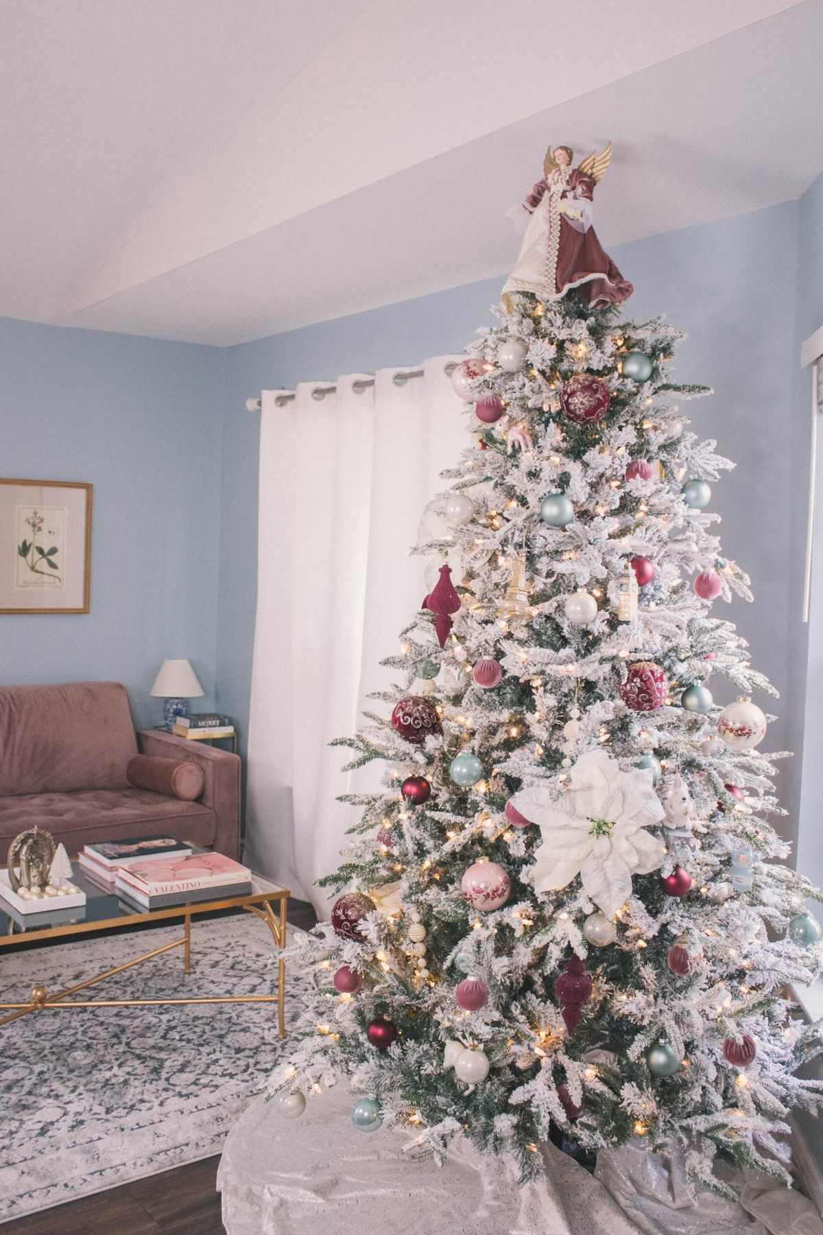 Burgundy and Pink Victorian Inspired Christmas Tree – Hannah McDonnell