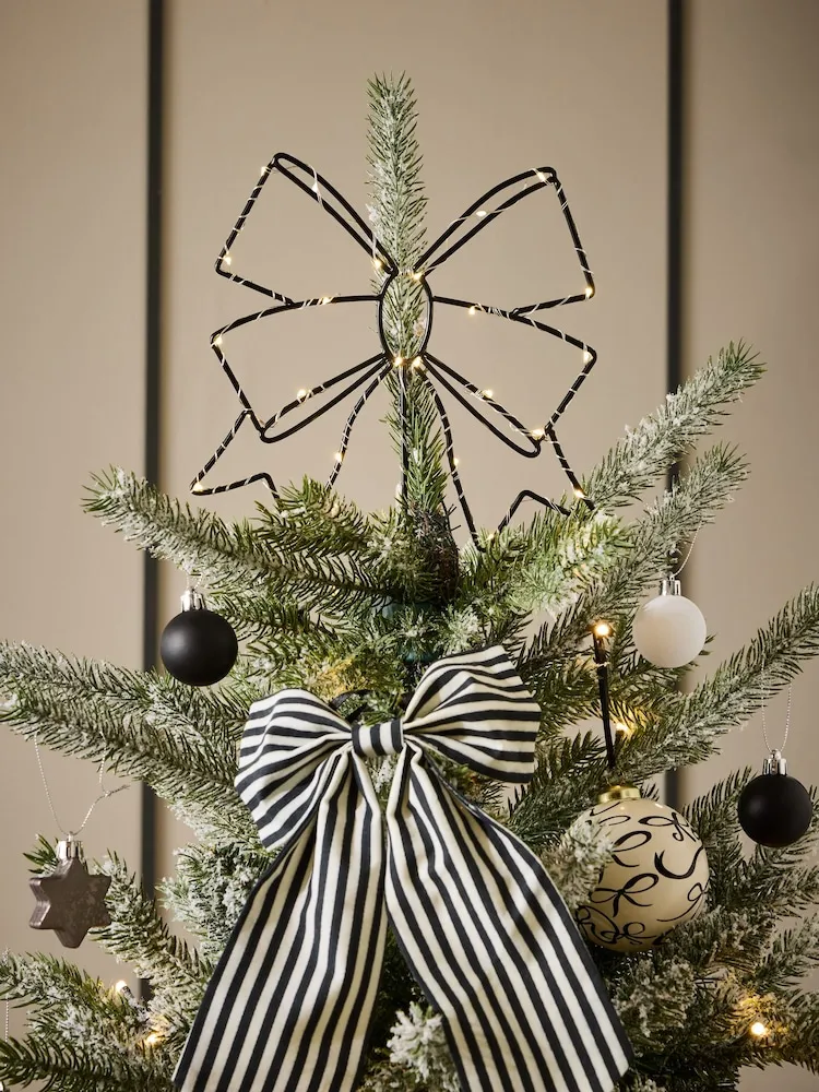 Buy Black Light Up Bow Christmas Tree Topper from the Next UK online shop