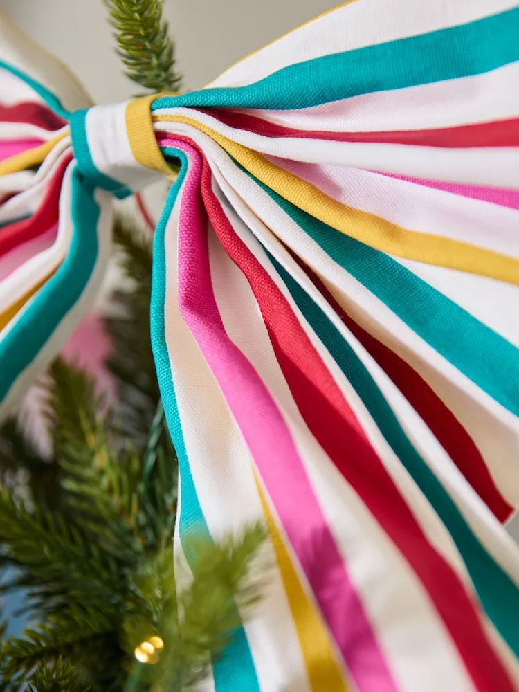 Buy Bright Stripe Bow Christmas Tree Topper from the Next UK online shop