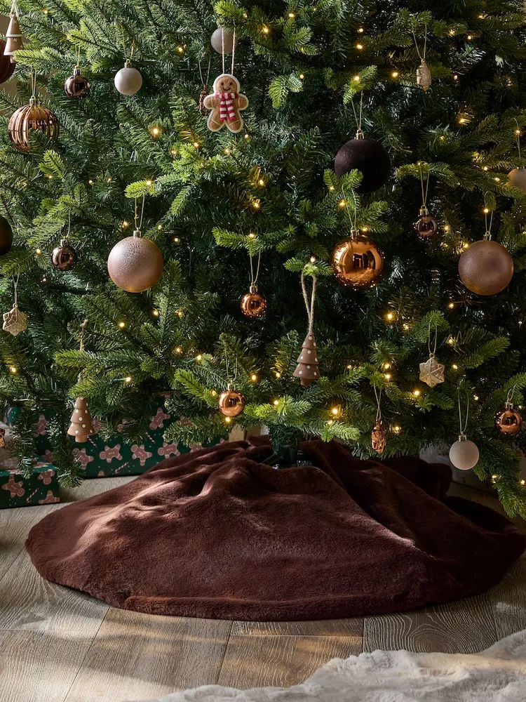 Buy Brown Faux Fur Christmas Tree Skirt from the Next UK online shop
