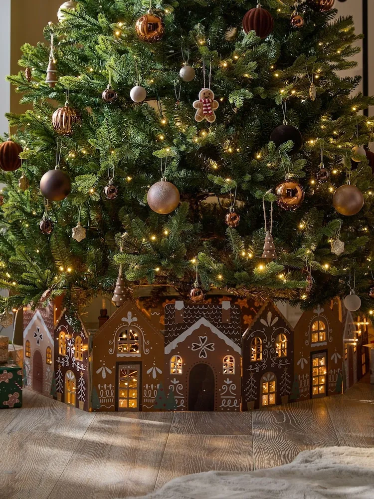Buy Gingerbread Lit Wooden Christmas Tree Skirt from the Next UK online shop