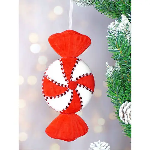 Buy Little Surprise Box 5Pcs Red Candyland Themed Big Size Christmas Tree Ornaments Online