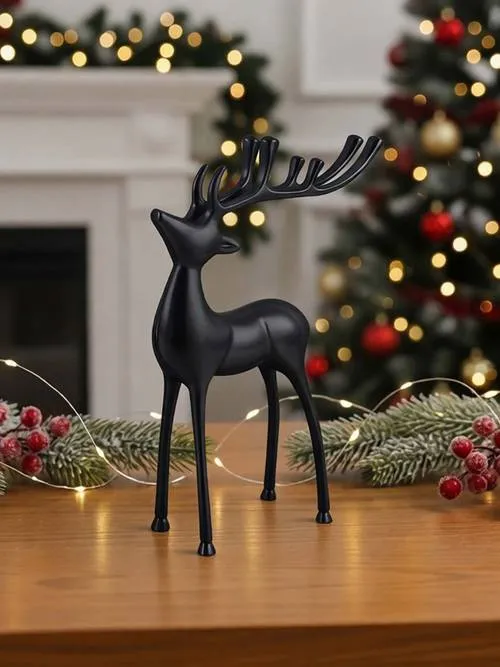 Buy Metalsmith Contemporary Matte Black Reindeer Figurine Online