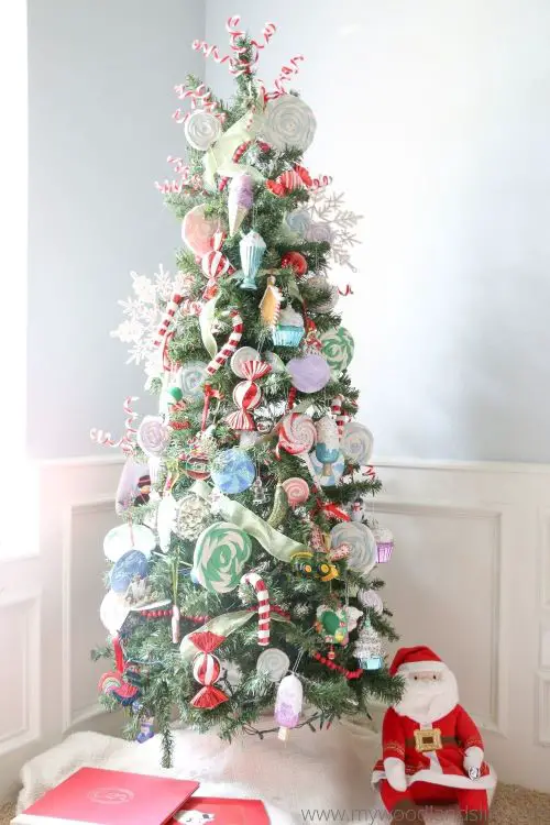 Candyland Christmas Tree Reveal and Donut Ornaments Too! - My Woodlands Life