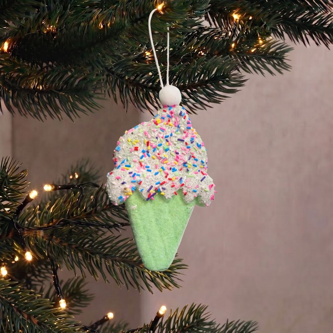 Candyland Hanging Green Icecream Christmas Bauble | Speckled Space