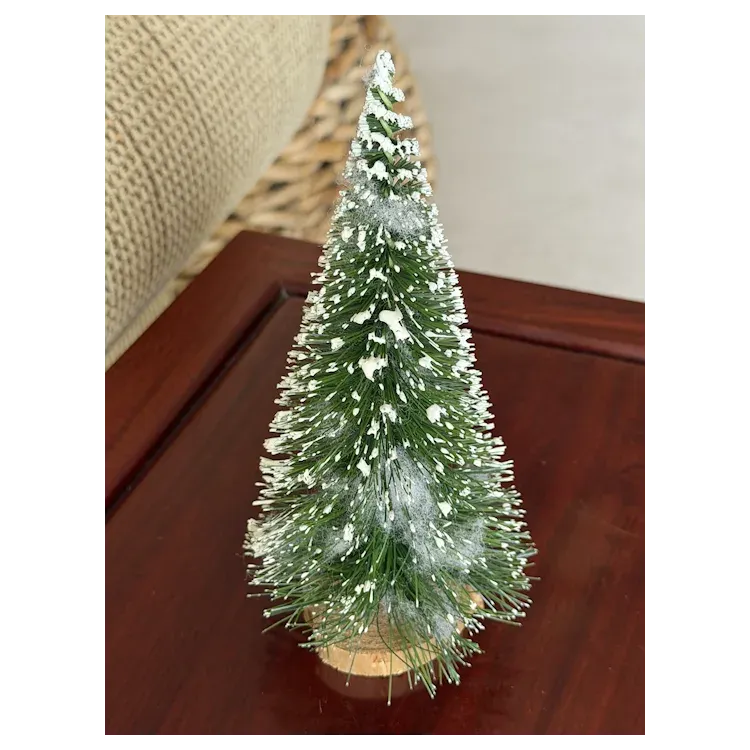 Charming Miniature Snow-Flocked Bottle Brush Tree for Doll, Miniature . For  Sale at Ruby Lane