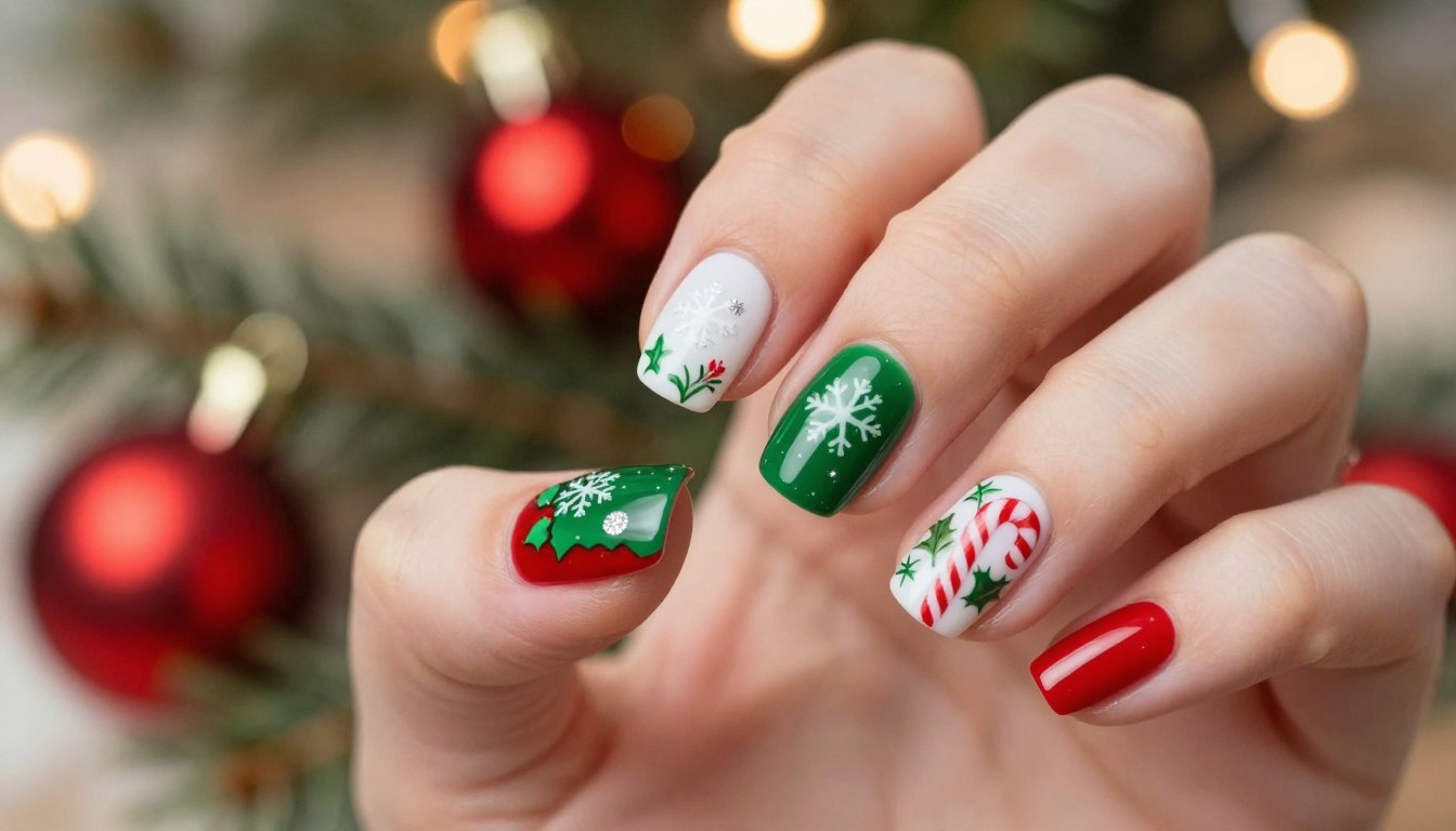 Christmas Colour Nail: 21 Festive Ideas