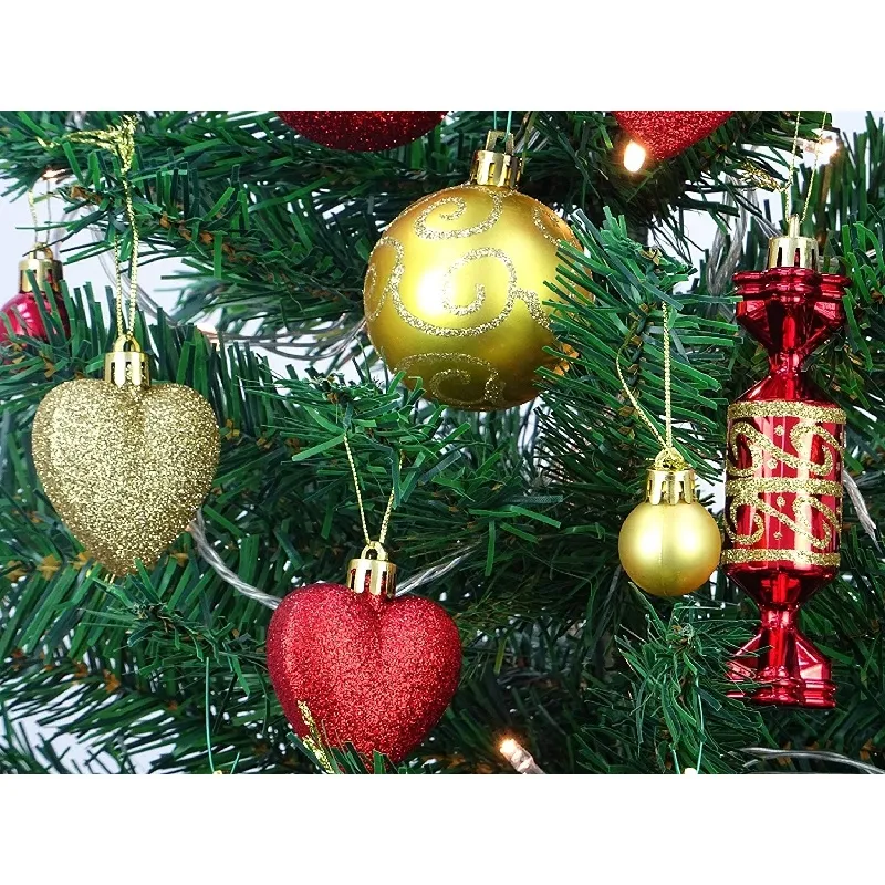 Christmas Concepts® 4ft Luxury Pre Decorated Christmas Tree Kit - Traditional  Red & Gold Design - Complete With Assorted Baubles & Set Of Christmas  Lights - Deluxe Pack - Christmas Concepts