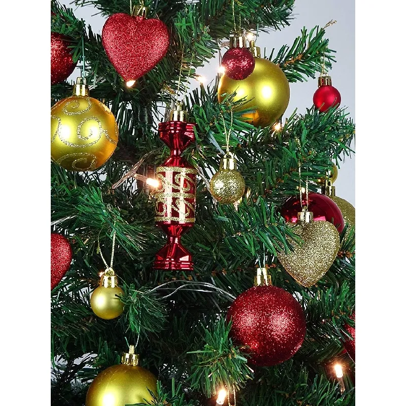 Christmas Concepts® 4ft Luxury Pre Decorated Christmas Tree Kit - Traditional  Red & Gold Design - Complete With Assorted Baubles & Set Of Christmas  Lights - Deluxe Pack - Christmas Concepts