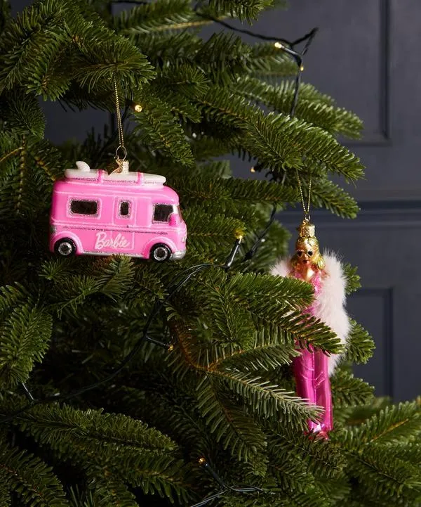 Christmas Glass Barbie Camper Ornament | Liberty