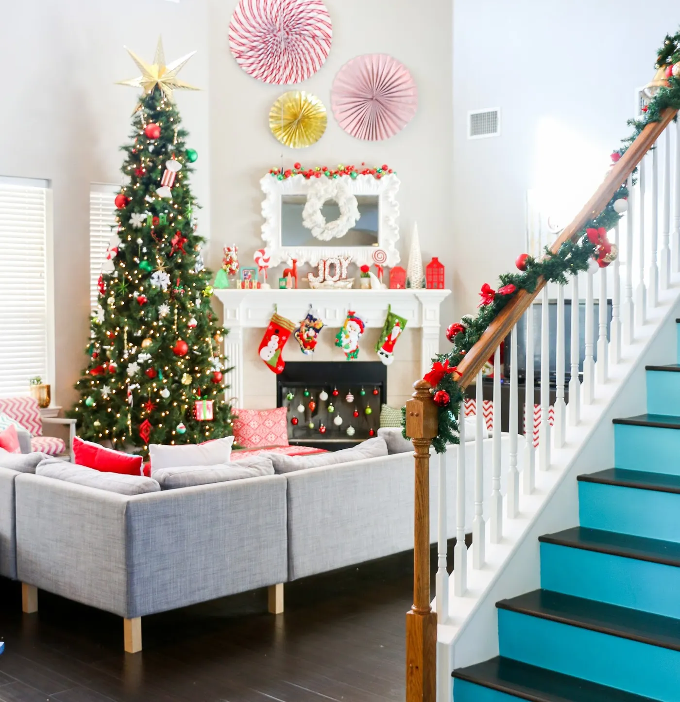 Christmas Home Tour Part 2 - The Living Room and Kitchen - A Kailo Chic Life