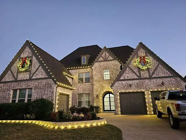Christmas Light Installation McKinney TX Rooftop Lighting