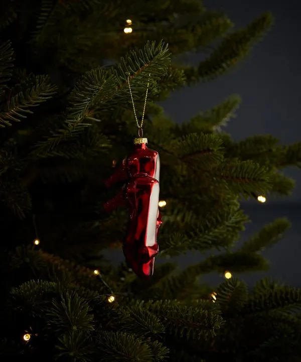Christmas Ruby Red Stilettos Glass Ornament | Liberty