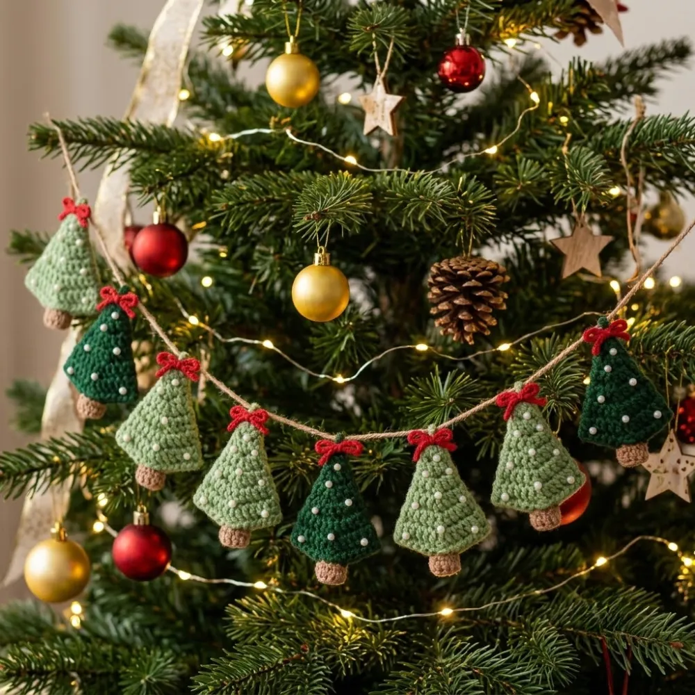Christmas Tree Garland Crochet Pattern – Hooklina Team