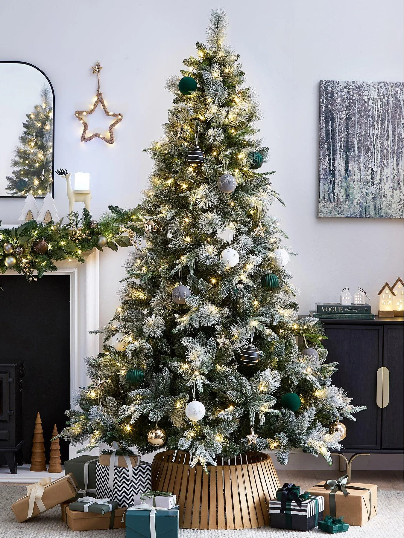 Christmas Trees | Flocked | Green | 7ft | Home & Garden | Very