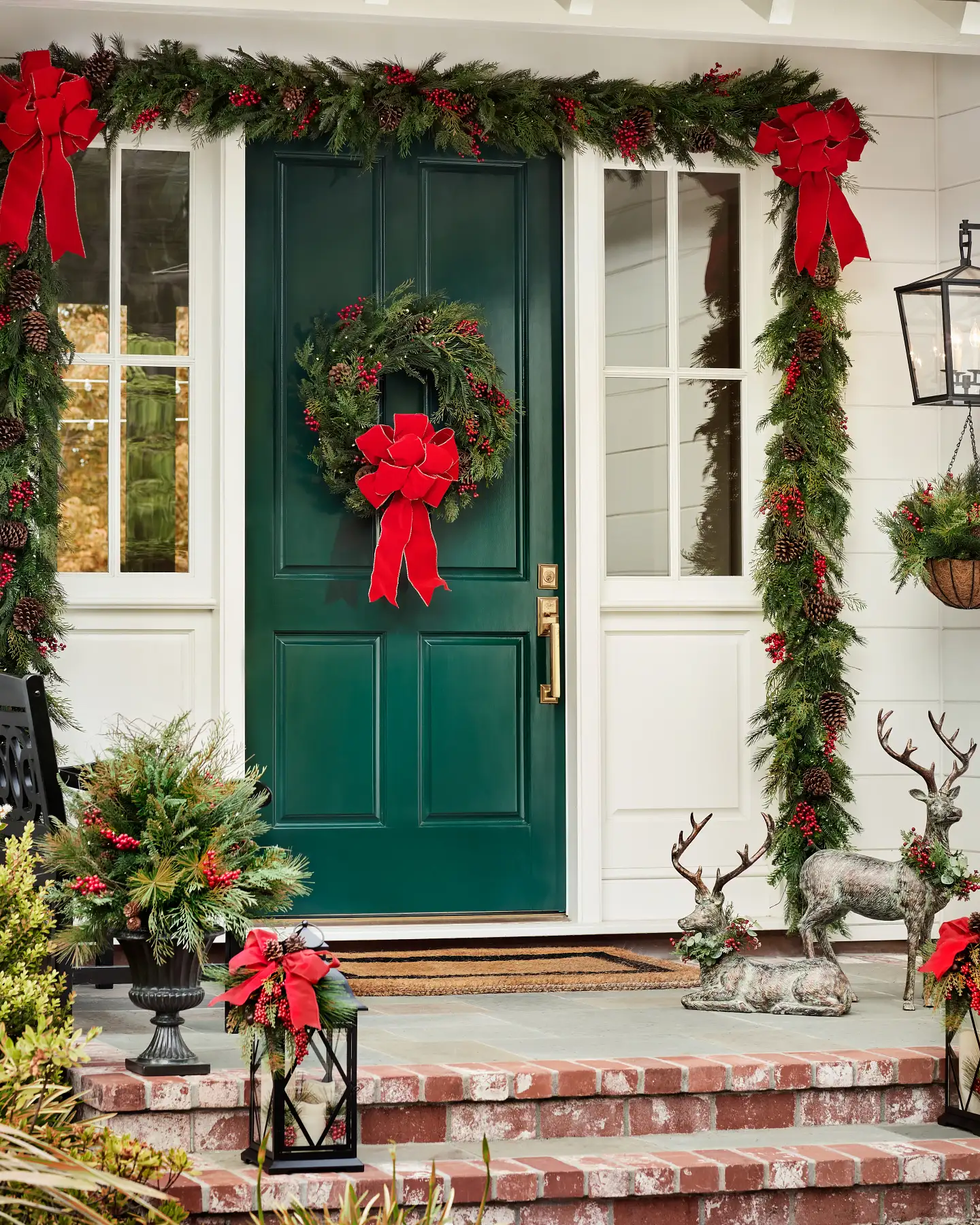 Christmas Wreath Christmas Red Seasonal Yard Décor Christmas Wreath With Artificial Red Berries And Greenery For