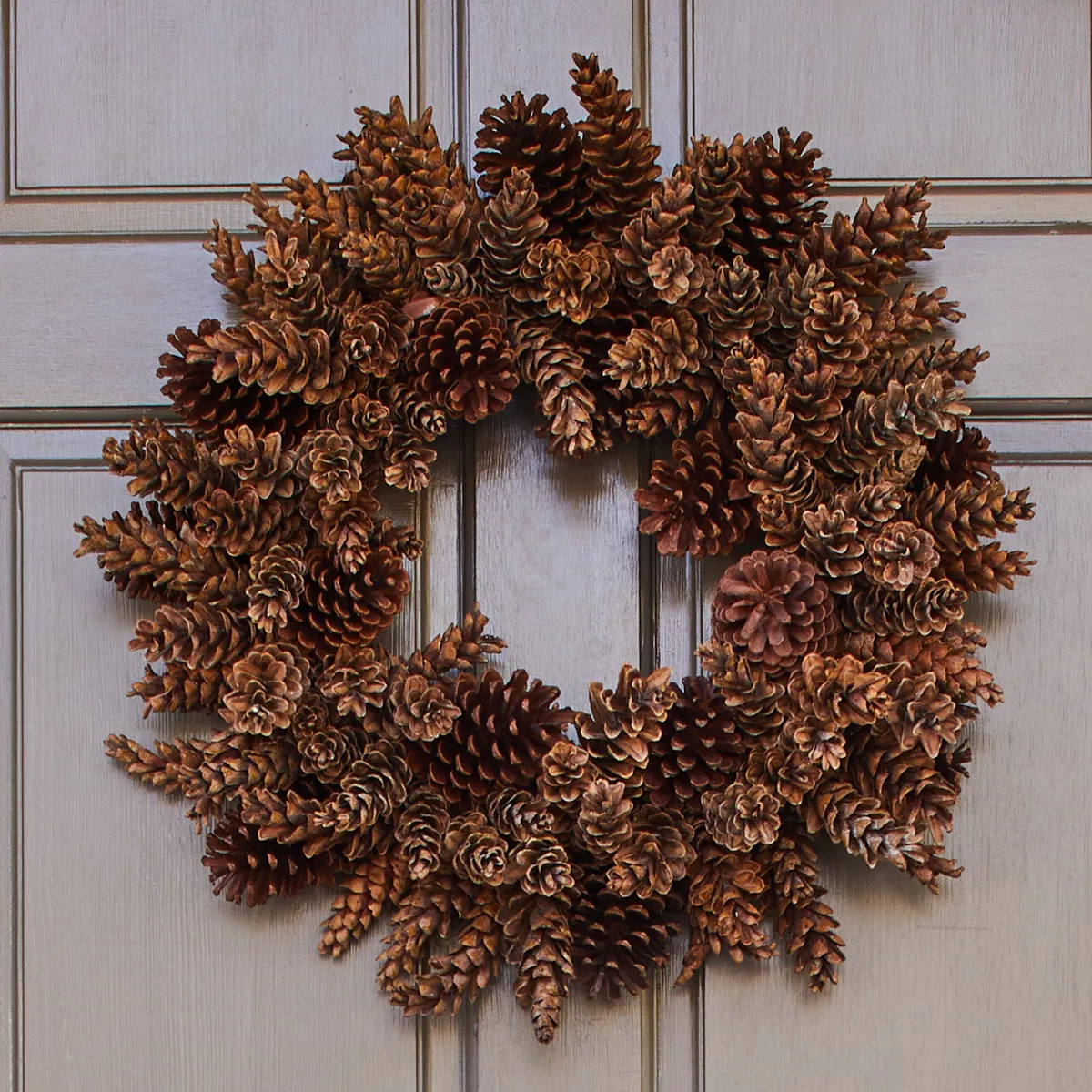 Christmas Wreath With Pine Cones Natural Pinecone Wreath: Cottagecore Fall Winter Decor