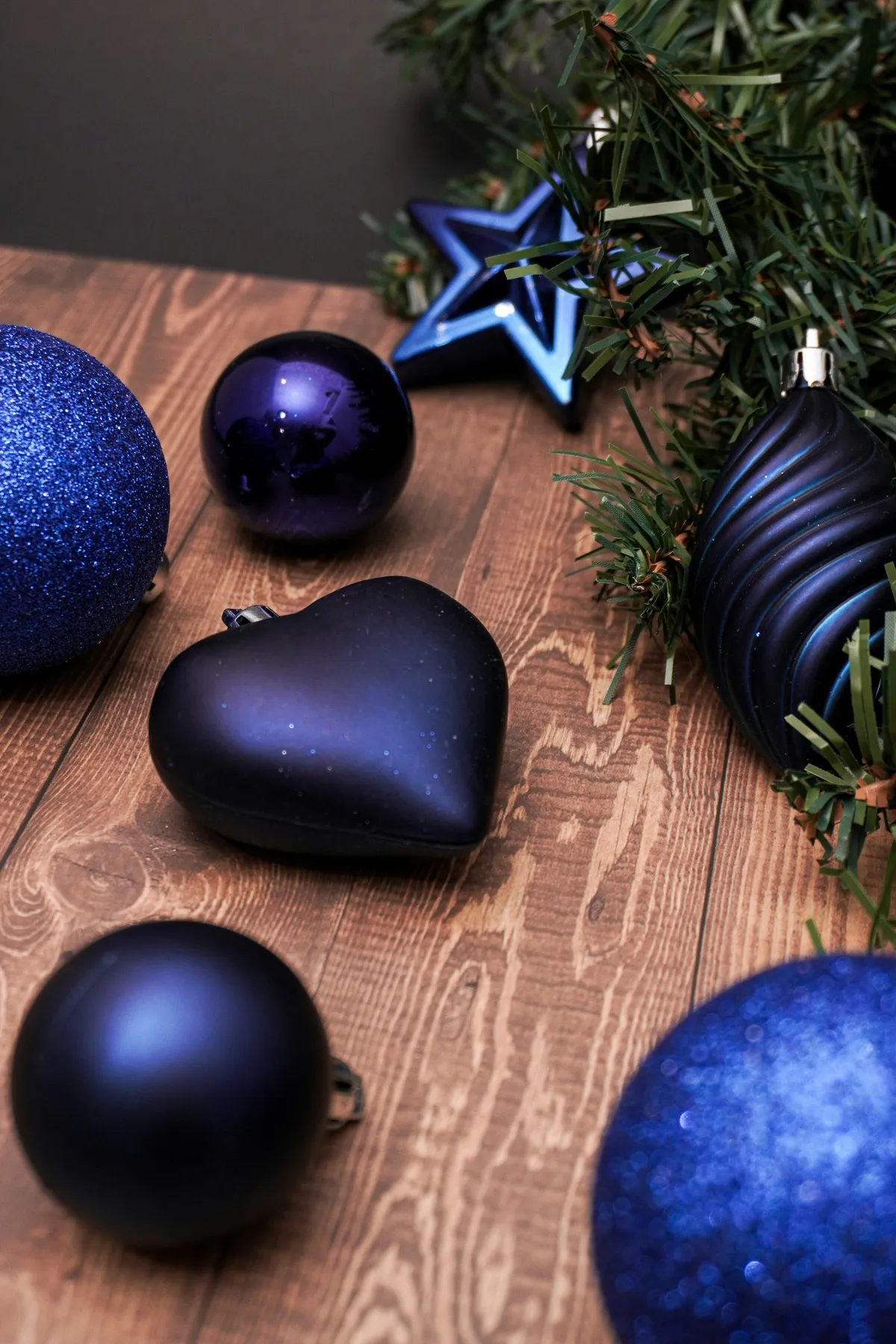 Cobalt blue Christmas decorations