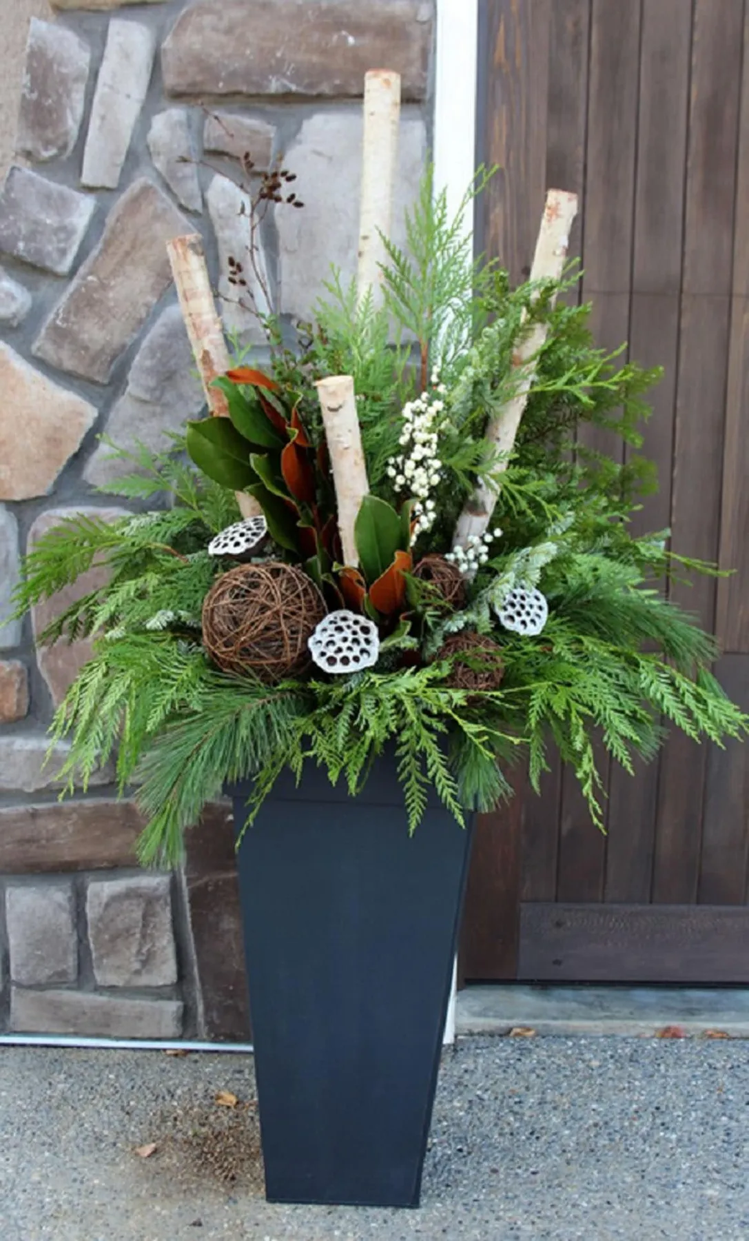 Colorful Outdoor Planters for Winter & Christmas Decorations - A Piece Of Rainbow