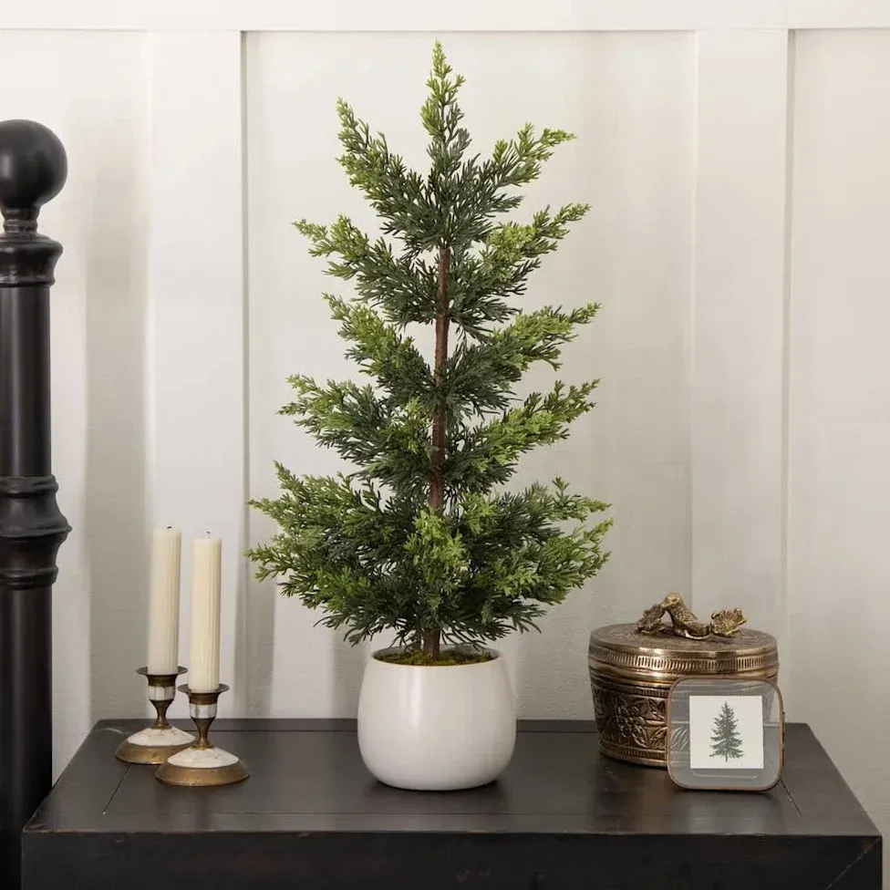 Costco's $37 Faux Tabletop Cedar Tree Is the Most Charming Early Holiday Find