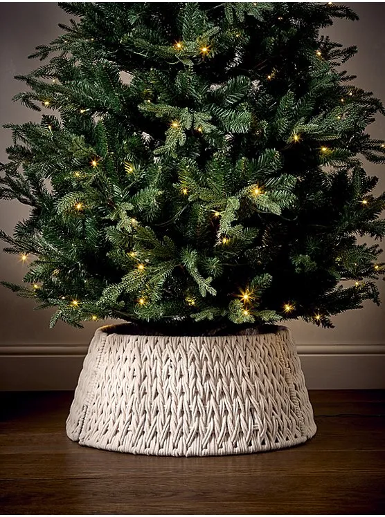 Cream Textured Christmas Tree Skirt | Christmas | George at ASDA