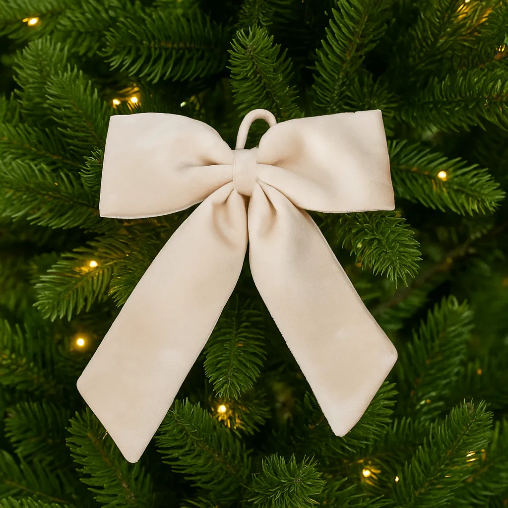 Cream Velvet Bow - 50 x 60cm – Taskers