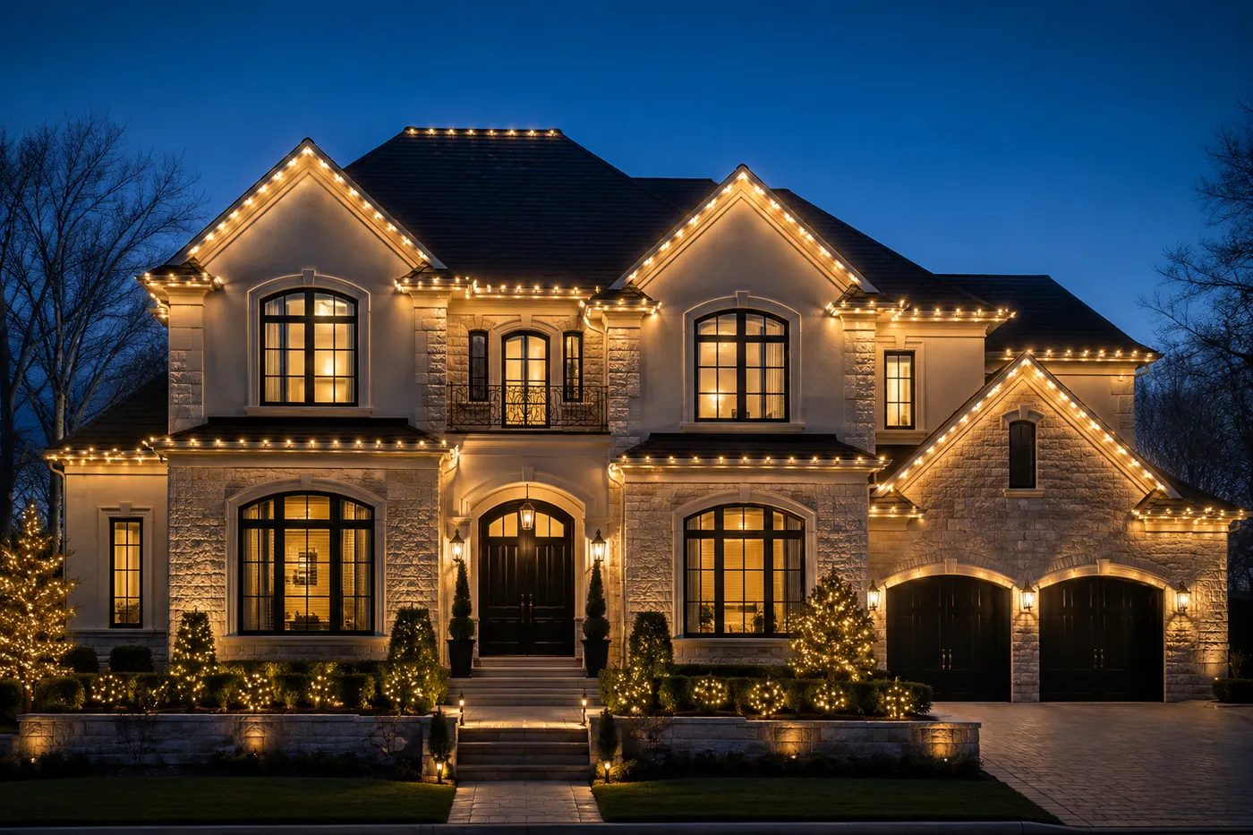 Custom Christmas Light Design for Homes That Fits | thechristmasliteco.com
