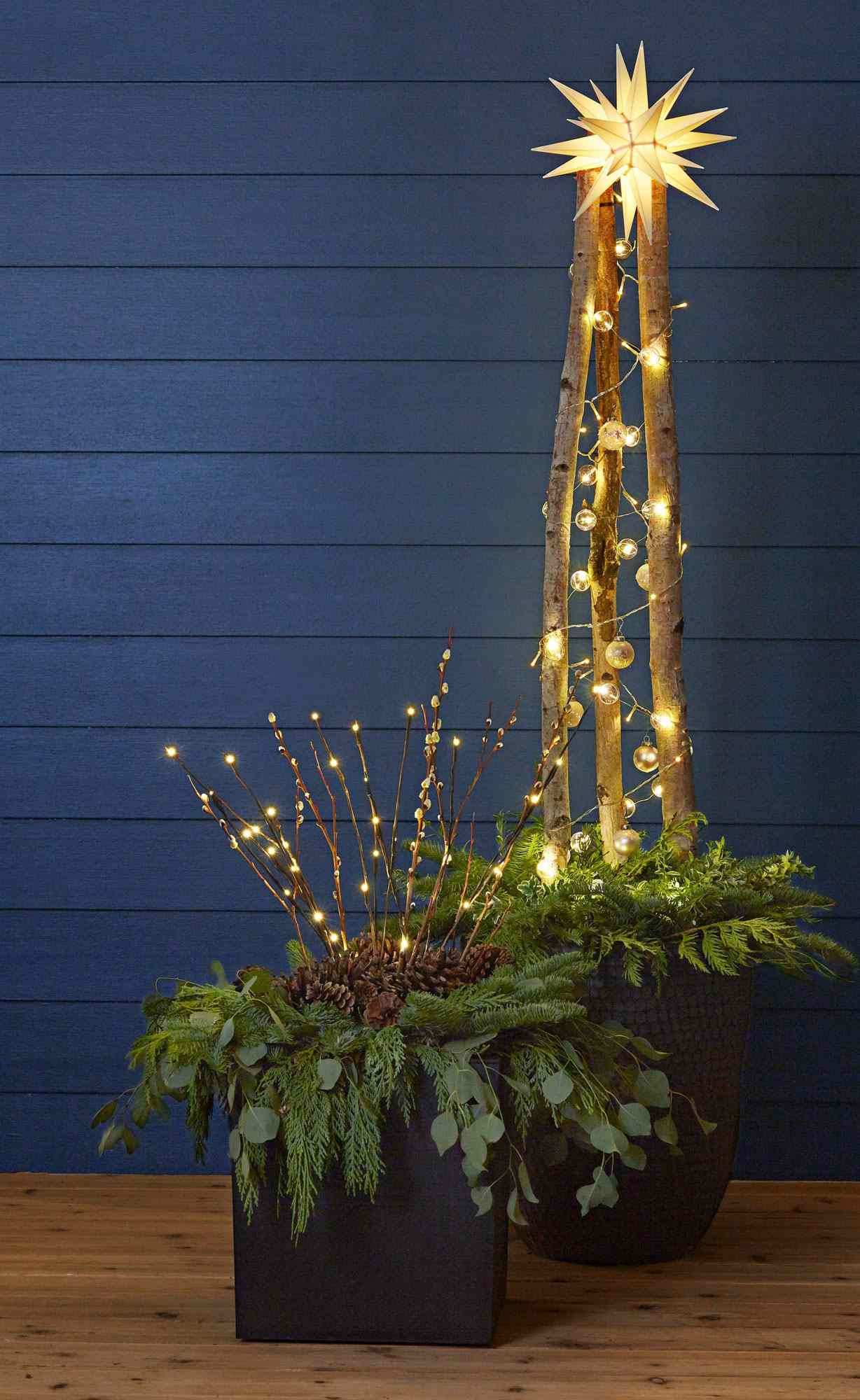 Decorate Your Porch for Winter with These Easy, Sparkling Containers