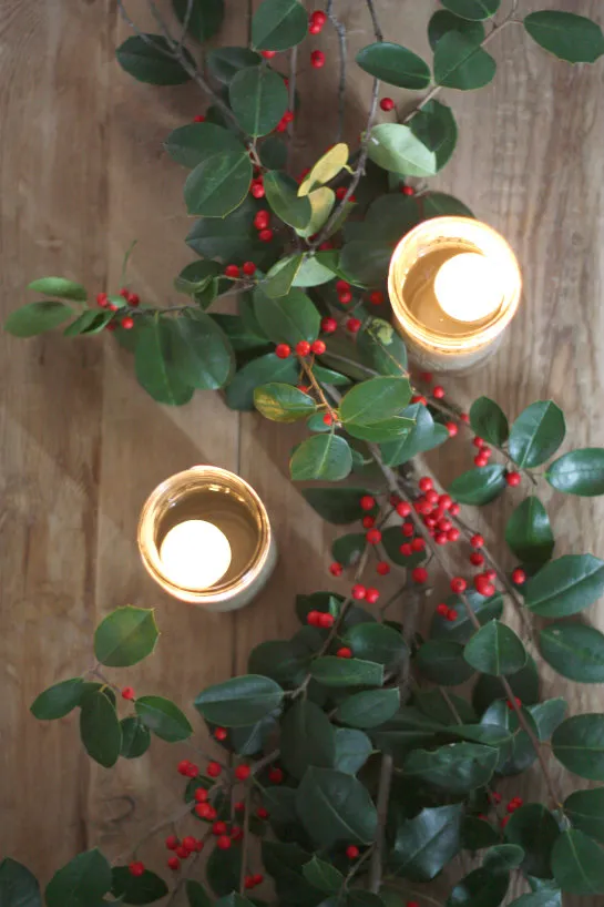 Decorating with Holly for Christmas Dinner | 17 Apart
