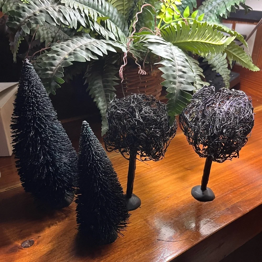 Department 56 | Holiday | Department 56 Black Holiday Trees Set | Poshmark