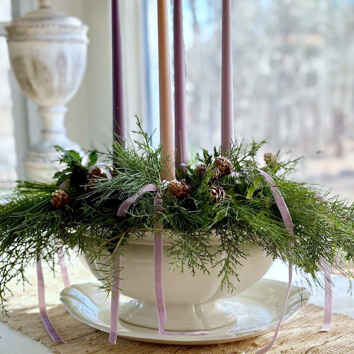 DIY Advent Wreath: A Beautiful Centerpiece with Candles and Greenery - Celebrated Nest