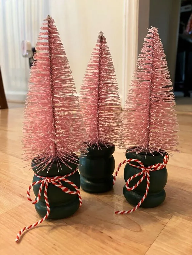 DIY Bottle Brush Trees in Spindles - Cute Decor Idea | Hometalk