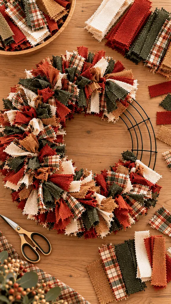 DIY Fabric Wreath: An Easy No-Sew Tutorial