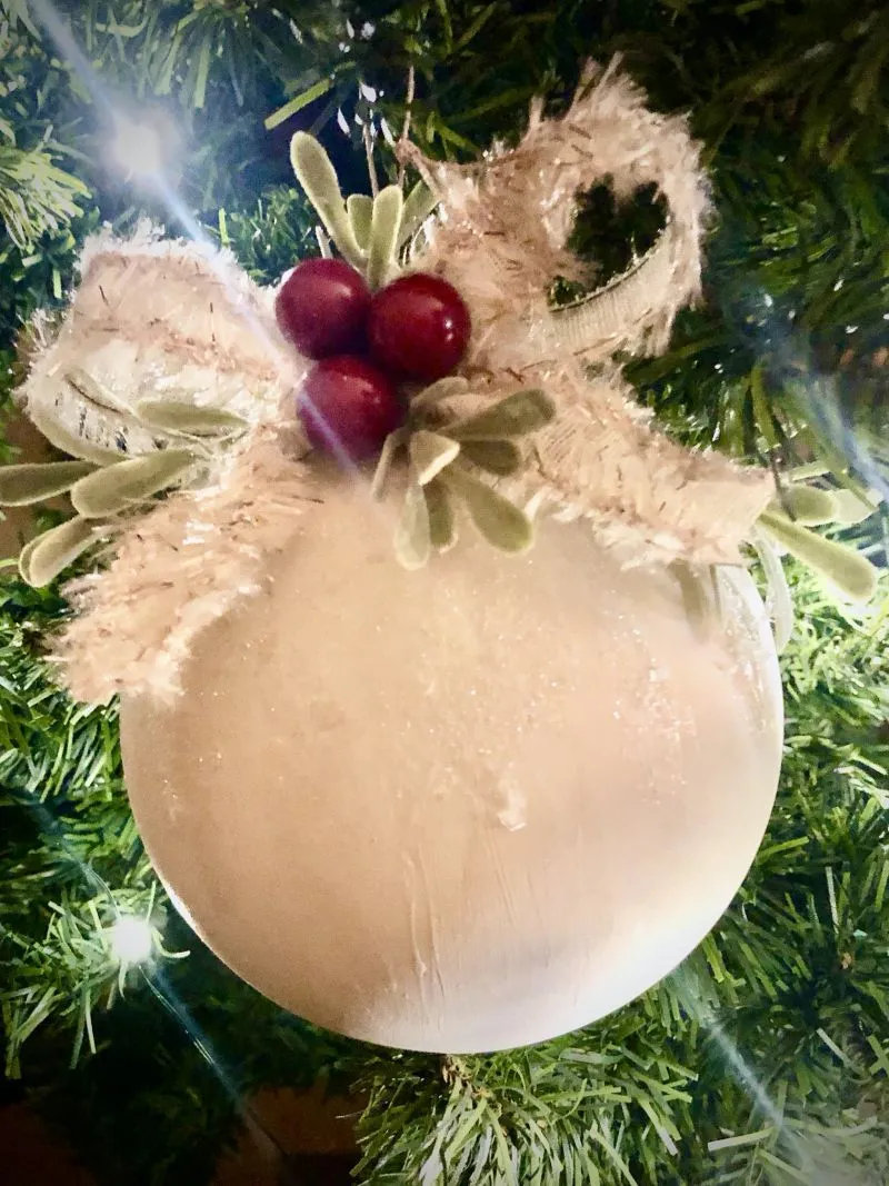 Dollar Tree Christmas Ball Ornament Makeover DIY
