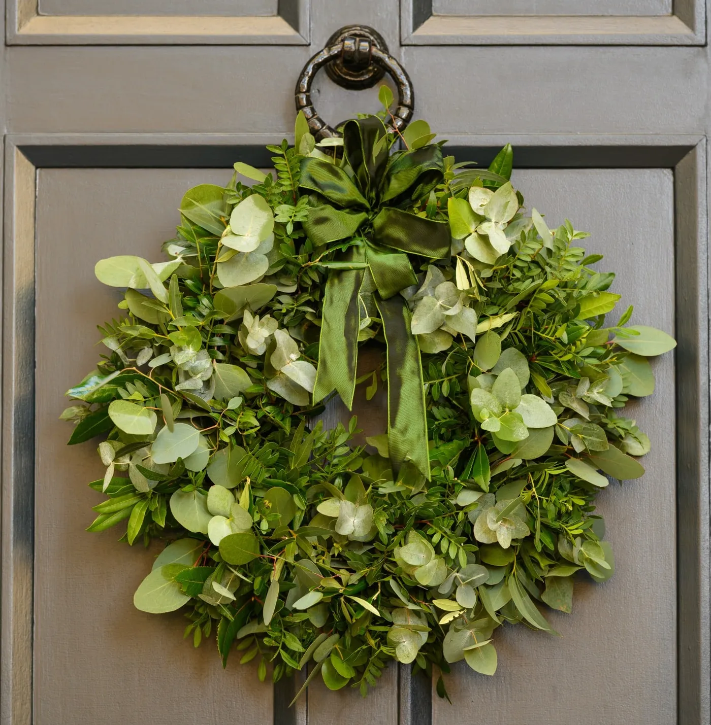 Door Wreath ~ Nordic Festive Foliage Wreath ~ Next Day Flower Delivery UK