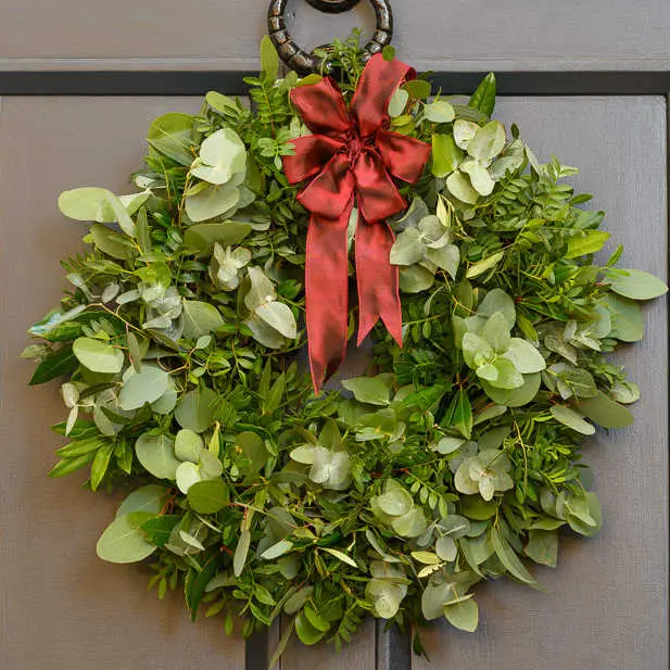 Door Wreath ~ Nordic Woods Foliage Wreath ~ Next Day Flower Delivery UK