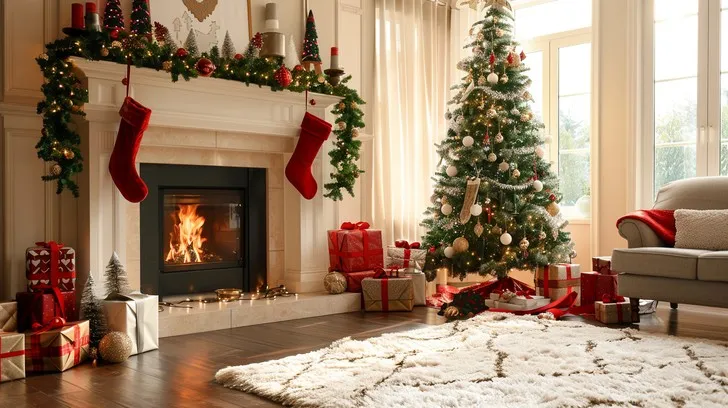 Download Cozy Christmas Scene Image - Christmas, Holiday, Decoration |  StockCake