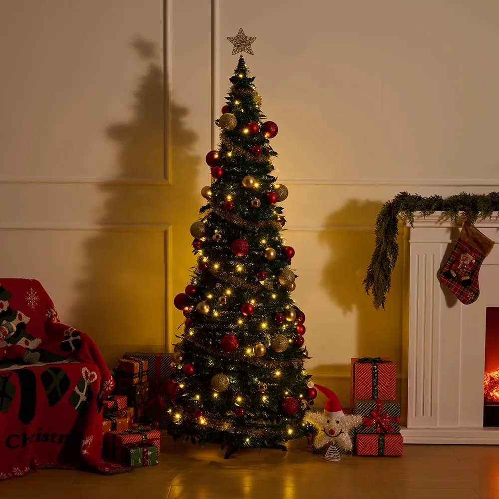 DR.Planzen 6ft Artificial Prelit Christmas Tree - Christmas Tree with
